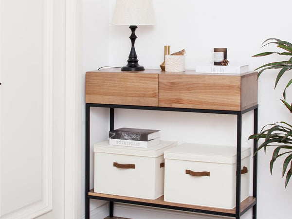 Fabric Storage Bins with Lid, 2-Pack