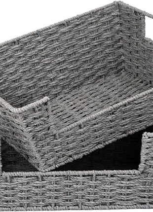 Wicker Pantry Baskets for Storage, 2 Pack