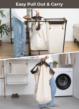 390L Extra Large Lanudry Hamper with Wheels, 1 Pack