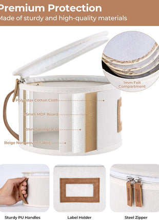Hard Shell China Storage Boxes for Dishes, Plates and Mugs