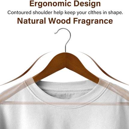 StorageWorks Extra Wide Shoulder Wood Coat Hanger for Coats, Shirts