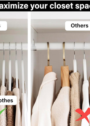 Premium Solid Wood Clothes Hanger for Tank Top, T-Shirt, Strap Dress
