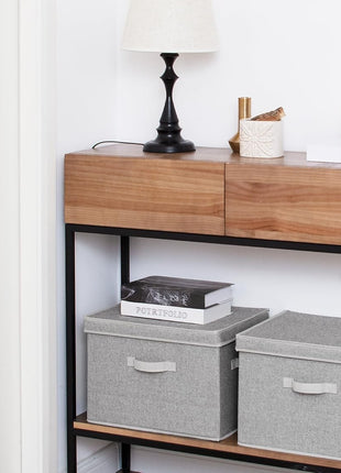 Fabric Storage Bins with Lid, 2-Pack