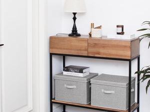 Fabric Storage Bins with Lid, 2-Pack