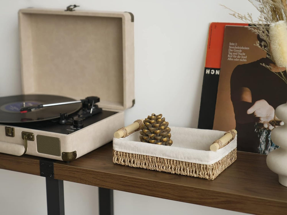 Small Seagrass Baskets for Organizing with Cotton Liner