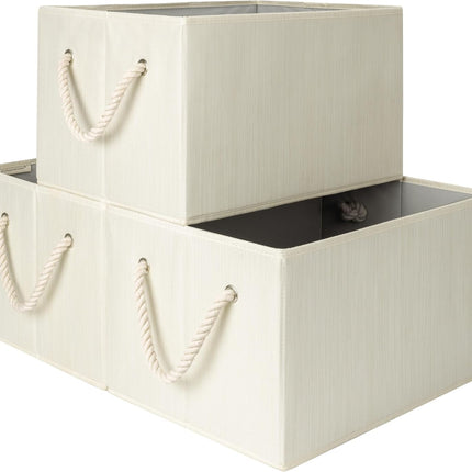 SroageWorks Storage Baskets for Shelves, 3-Pack