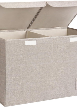 Toy Bin with Flip-Top Lids