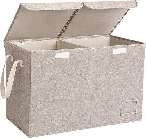 Toy Bin with Flip-Top Lids