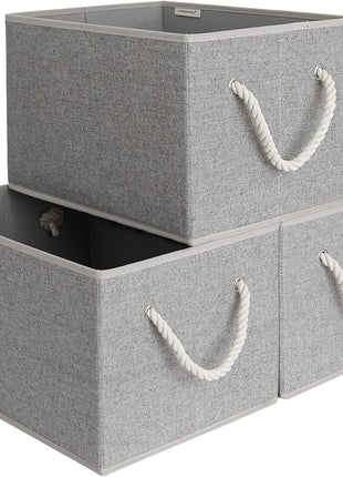 Storage Baskets for Shelves, 3-Pack