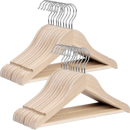 StorageWorks Baby Hangers, Maple Wood Clothes Organizer for Toddler