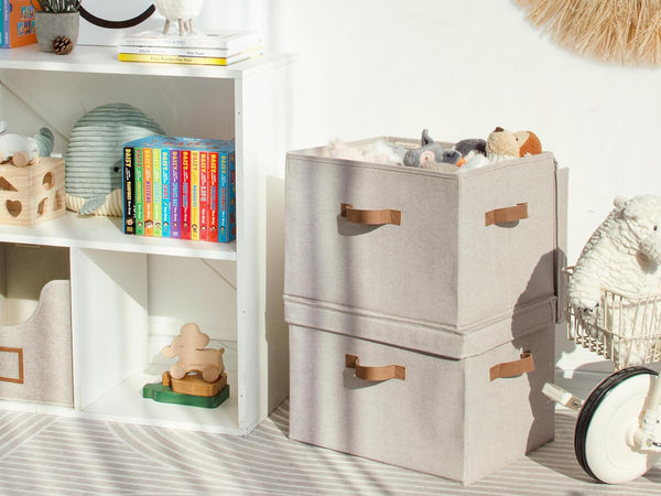 Fabric Storage Bins with Lid, 2-Pack