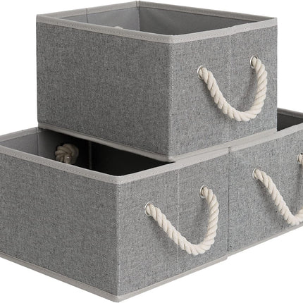 SroageWorks Storage Baskets for Shelves, 3-Pack