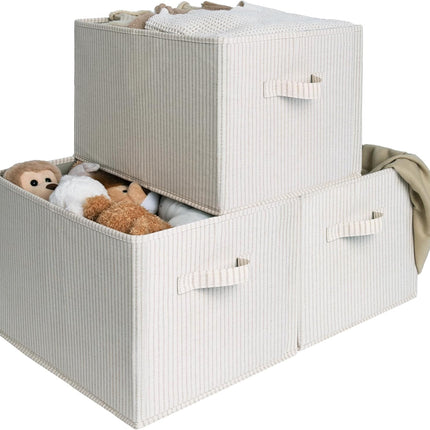 SroageWorks Storage Baskets for Shelves, 3-Pack