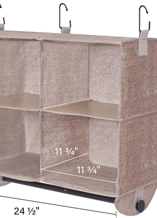 Hanging Closet Organizer with Garment Rod