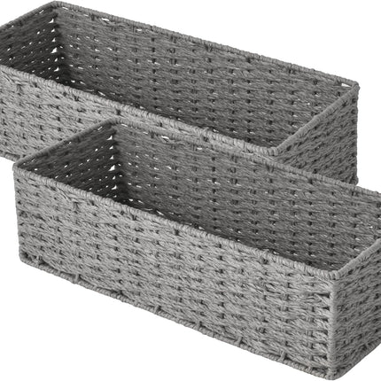 StorageWorks Handwoven Wicker Baskets for Organizing, Toilet Paper Basket, 2 Pack