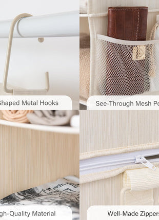 6-Shelf Jumbo Closet Organizers, Two 3-Shelf Separable Hanging Shelves