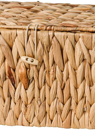 Wicker Basket with Lid and  Built-in Handles, Storage Basket for Organizing