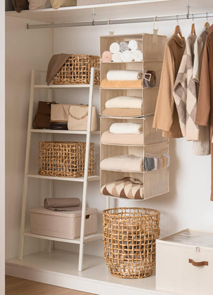 6-Shelf Jumbo Closet Organizers, Two 3-Shelf Separable Hanging Shelves