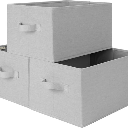 SroageWorks Storage Baskets for Shelves, 3-Pack