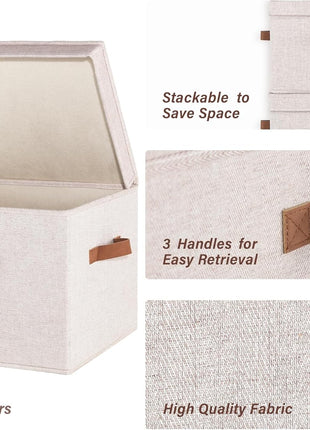 Fabric Storage Bins with Lid, 2-Pack