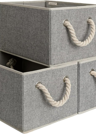 Storage Baskets for Shelves, 3-Pack