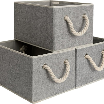 SroageWorks Storage Baskets for Shelves, 3-Pack