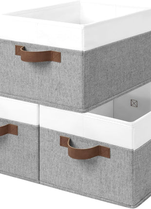 Storage Baskets for Shelves, 3-Pack