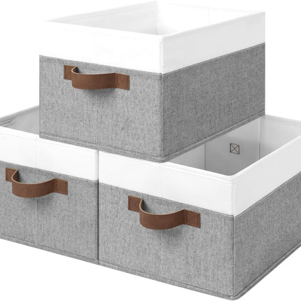SroageWorks Storage Baskets for Shelves, 3-Pack