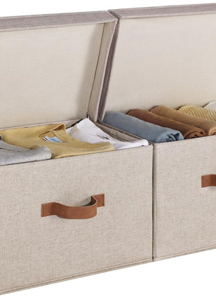 Fabric Storage Bins with Lid, 2-Pack