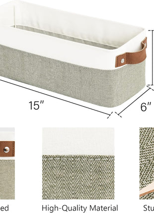 Narrow Storage Bins, Small Baskets for Organizing