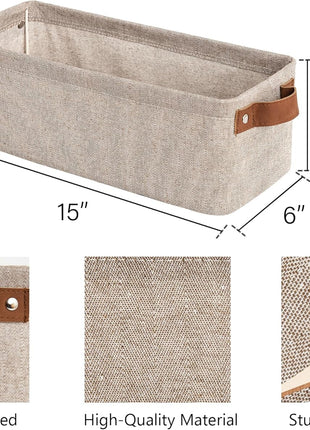 Narrow Storage Bins, Small Baskets for Organizing