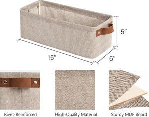 Narrow Storage Bins, Medium, Set of 2