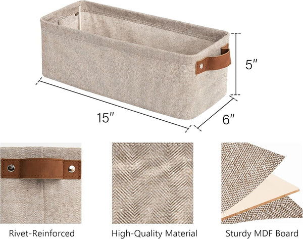 Narrow Storage Bins, Medium, Set of 2