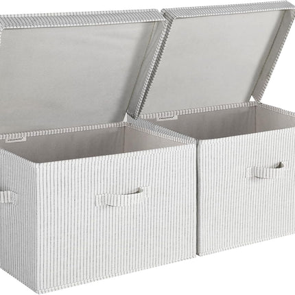 StorageWorks Fabric Storage Bins with Lid, 2-Pack