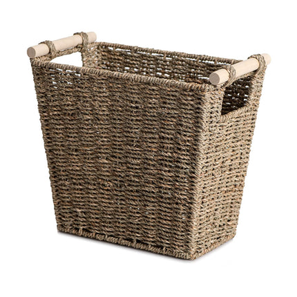 StorageWorks Waste Paper Baskets with Wooden Handles