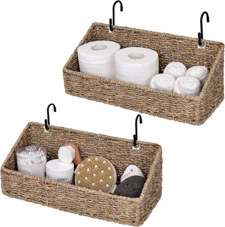 Woven Wall Hanging Baskets for Organizing, 2 Pack