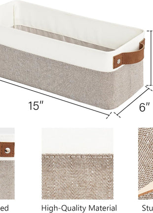 Narrow Storage Bins, Small Baskets for Organizing