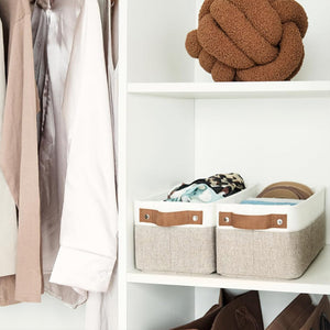 Narrow Storage Bins, Medium, Set of 2