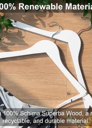 Premium Solid Wood Clothes Hanger for Tank Top, T-Shirt, Strap Dress