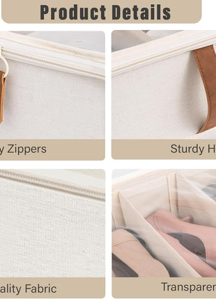 Under Bed Shoe Organizer for Closet, 2-Pack
