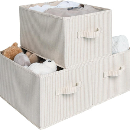 SroageWorks Storage Baskets for Shelves, 3-Pack