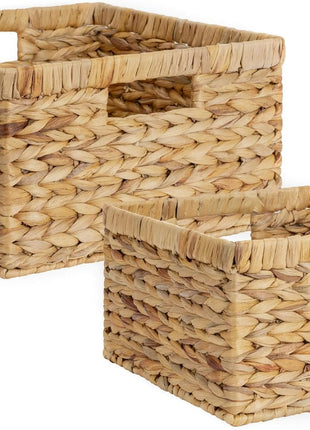 Wicker Storage Basket for Organizing, Set of 2, Large and Small