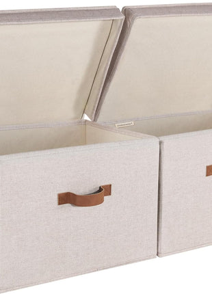Fabric Storage Bins with Lid, 2-Pack