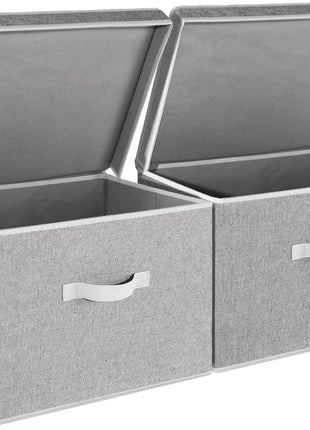 Fabric Storage Bins with Lid, 2-Pack