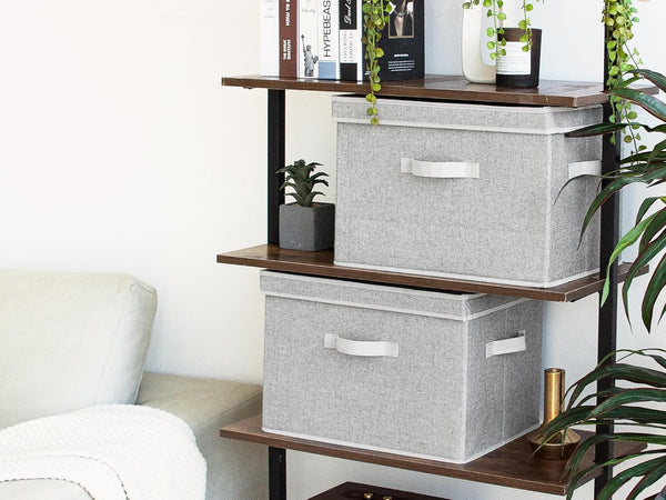 Fabric Storage Bins with Lid, 2-Pack