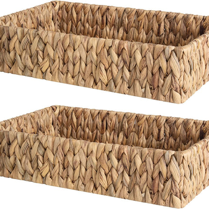 StorageWorks Handwoven Wicker Baskets for Organizing, Toilet Paper Basket, 2 Pack