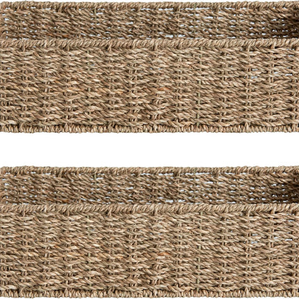 StorageWorks Handwoven Wicker Baskets for Organizing, Toilet Paper Basket, 2 Pack