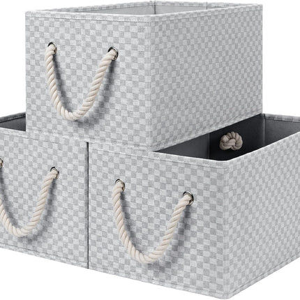 SroageWorks Storage Baskets for Shelves, 3-Pack