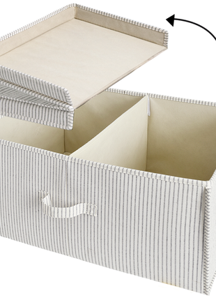 Extra Large Storage Bins with Lids, 55L Decorative Organizer