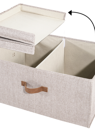 Extra Large Storage Bins with Lids, 55L Decorative Organizer